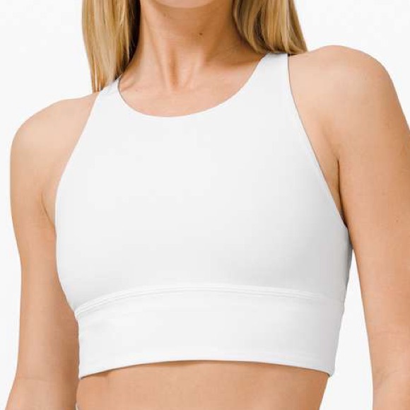 Lululemon Free To Be Bra Wild High Neck Long Line *Light Support white Size 2 - Picture 1 of 5